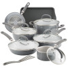 Rachael Ray Create Delicious Aluminum Nonstick Cookware Set 13 Piece - Gray Shimmer