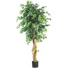 Nearly Natural 6 Palace Style Ficus Silk Tree- Green