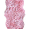 HomeRoots 2 x 2 x 6 in. New Zealand Double Sheepskin Rug Pink