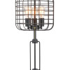 Ore Furniture 26.5 in. Powder Coated Industrial Cage 3 Light Edison Table Lamp
