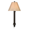 Patio Living Concepts Umbrella Table Lamp 20770 with 2 in. black tube body and antique beige linen Sunbrella shade fabric