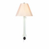 Patio Living Concepts Umbrella Table Lamp 20771 with 2 in. white tube body and antique beige linen Sunbrella shade fabric