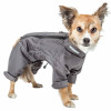 Dog Helios Hurricanine Waterproof & Reflective Full Body Dog Coat Jacket with Heat Reflective Technology - Grey, Extra Large