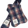 Touchdog 2 Piece 2-in-1 Tartan Plaided Dog Jacket with Matching Reversible Dog Mat - Navy Plaid Large