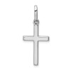 Finest Gold 13 x 28 mm 14K White Gold Hollow Cross Pendant