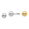 Finest Gold 5 mm 14K Two-Tone Madi K Reversible Ball Earrings, Pair