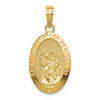 Finest Gold 12 x 20 mm 14K Yellow Gold Saint Christopher Medal Pendant