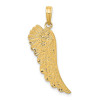 Finest Gold 10 x 28 mm 14K Yellow Gold Angel Wing Pendant