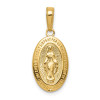 Finest Gold 11 x 24 mm 14K Yellow Gold Miraculous Medal Pendant