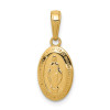 Finest Gold 8 x 20 mm 14K Yellow Gold Miraculous Medal Charm