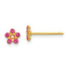 Finest Gold 5 mm 14K Yellow Gold Inverness October Crystal Birthstone Earrings, Pair