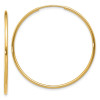Finest Gold 1.25 x 32 mm 14K Yellow Gold Endless Hoop Earring, Pair
