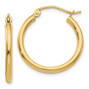 Finest Gold 2 x 16 mm 10K Yellow Gold Polished Round Hoop Earrings, Pair