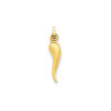 Finest Gold 5 x 25 mm 14K Yellow Gold Italian Horn Charm