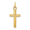 Finest Gold 10 x 22 mm 14K Yellow Gold Hollow Cross Pendant