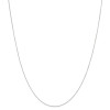 Finest Gold 0.42 mm x 18 in. 14K White Gold Carded Curb Chain