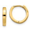 Finest Gold 2 x 8 mm 14K Yellow Gold Hinged Hoop Earrings, Pair