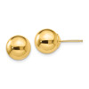 Finest Gold 9 mm 14K Yellow Gold Polished Ball Post Earrings, Pair