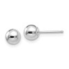 Finest Gold 5 mm 14K White Gold Polished Ball Post Earrings, Pair