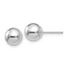 Finest Gold 7 mm 14K White Gold Polished Ball Post Earrings, Pair