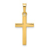 Finest Gold 11.5 x 24 mm 14K Yellow Gold Polished Latin Cross Pendant