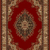 Radici 1595-1232-RED Como Rectangular Red Traditional Italy Area Rug- 7 ft. 9 in. W x 11 ft. H