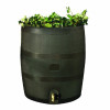 RTS Companies 5513-000100-5681 Round Rain Barrel 35USG - Brown with Brass Spigot