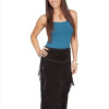 Scully Womens Leather Skirt - Black Boar Suede- Extra Large