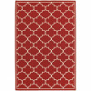 Oriental Weavers Meridian 1295R 8x11 Rectangle - Red/ Ivory-Polypropylene