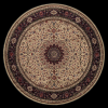 Oriental Weavers Ariana 095I8 6 Round Round - Ivory/ Black-Polypropylene