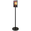 Deflect-O Corporation DEF Magnetic Sign Stand- Dual Sided- 12-.94in.x12-.94in.- 56in.- BK
