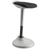 basyx by HON BSXVLPERCHAS10X Silver Base Perch Chair Black & Silver