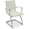 Lorell Modern Guest Chair Leather - White