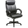 Lorell 28x 31.8 x 45.5 in. High Back Leather Chair - Black