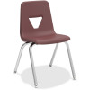 Lorell 18 in. Seat-height Stacking Student Chair Polypropylene - Wine
