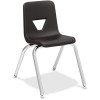 Lorell 16 in. Seat-height Stacking Student Chair - Black