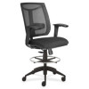 Lorell Contemporary Swivel Stool - Black