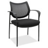 Lorell Mesh Back Guest Chair Black - 33.6 x 24.6 x 23.9 in.