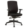 Lorell Mid - Back Chairs with Adjustable Arms Black - 43 x 27.5 x 26.5 in.