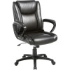 Lorell Soho High-Back Leather Chair Black