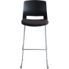 Lorell Artic Series Stack Stool, Black & Silver