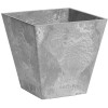 Novelty Manufacturing 8 in. Square Ella Planter Gray