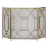 212 Main 18707 Rosen Gold Fireplace Screen - Metal