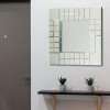 WaybornHomeFurnishings Square Beveled Mirror On Pine Wood Base - Mirror