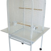 YML 0.5 in. Bar Spacing Dome Top Parrot Bird Cage White - 22 x 22 in.