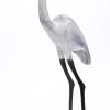 Achla Great Egret Statue in Black- White- Yellow Alum