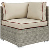 Modway Furniture Repose Outdoor Patio Corner - Light Gray Beige 34 x 30 x 30 in.