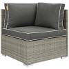 Modway Furniture Repose Outdoor Patio Corner - Light Gray Charcoal 34 x 30 x 30 in.