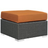 East End Imports Sojourn Outdoor Patio Ottoman- Canvas Tuscan