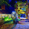 DonovanMaker Garden Sphere with Lights Stand Gray